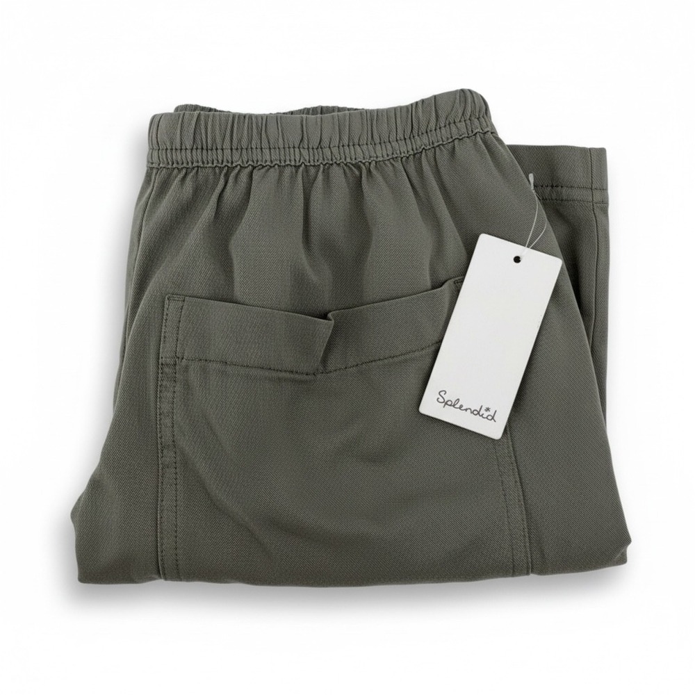 Splendid Shorts Womens Small‎ Olive Green Drawstring Elastic Waist Pocketed NWT - Picture 4 of 14